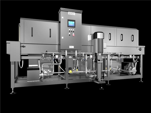 專業(yè)制造周轉箱清洗機，筐子去污機，食品筐清洗設備高速洗箱機