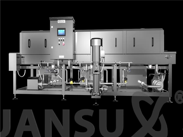 大型周轉(zhuǎn)箱清洗機，不銹鋼自動噴淋料筐清洗機，高溫殺菌清洗機