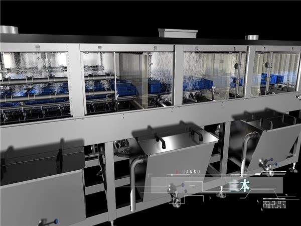 洗箱機(jī)，洗筐機(jī)，食品筐洗箱機(jī)，周轉(zhuǎn)箱清洗機(jī)，大型效率高洗箱機(jī)